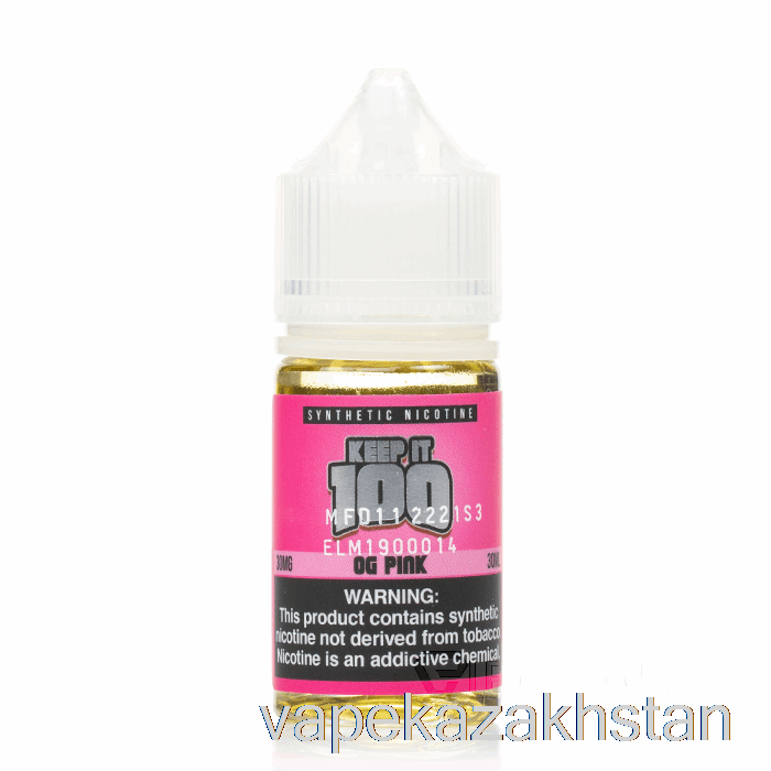 Vape Disposable OG Pink Salts - Keep It 100 - 30mL 50mg